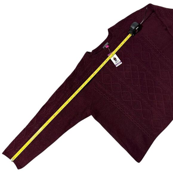 Vince Camuto Women's Cable Sweater Light Wine Size XXL - Picture 6 of 11